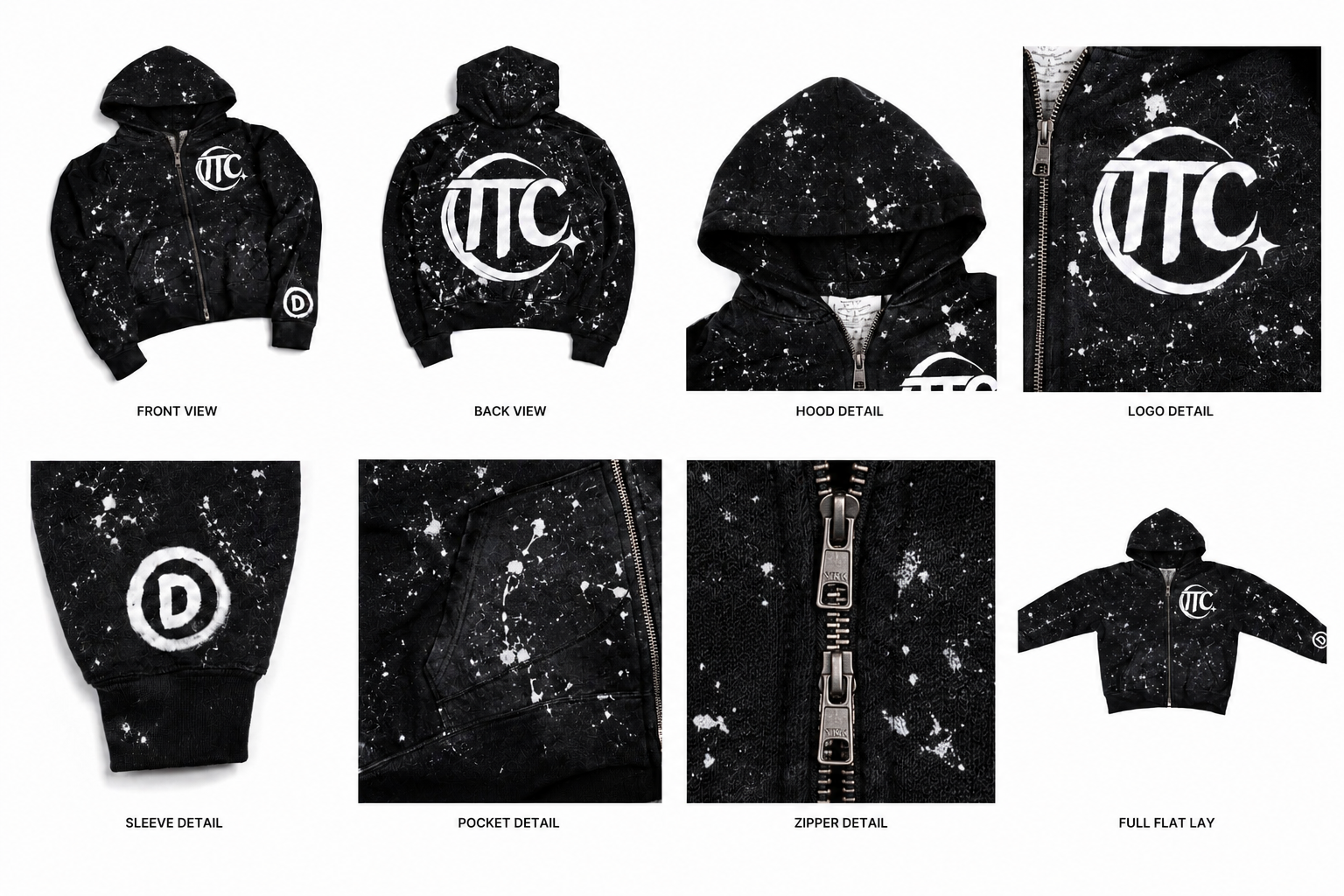 RATED “D” SPLATTER ZIP-UP